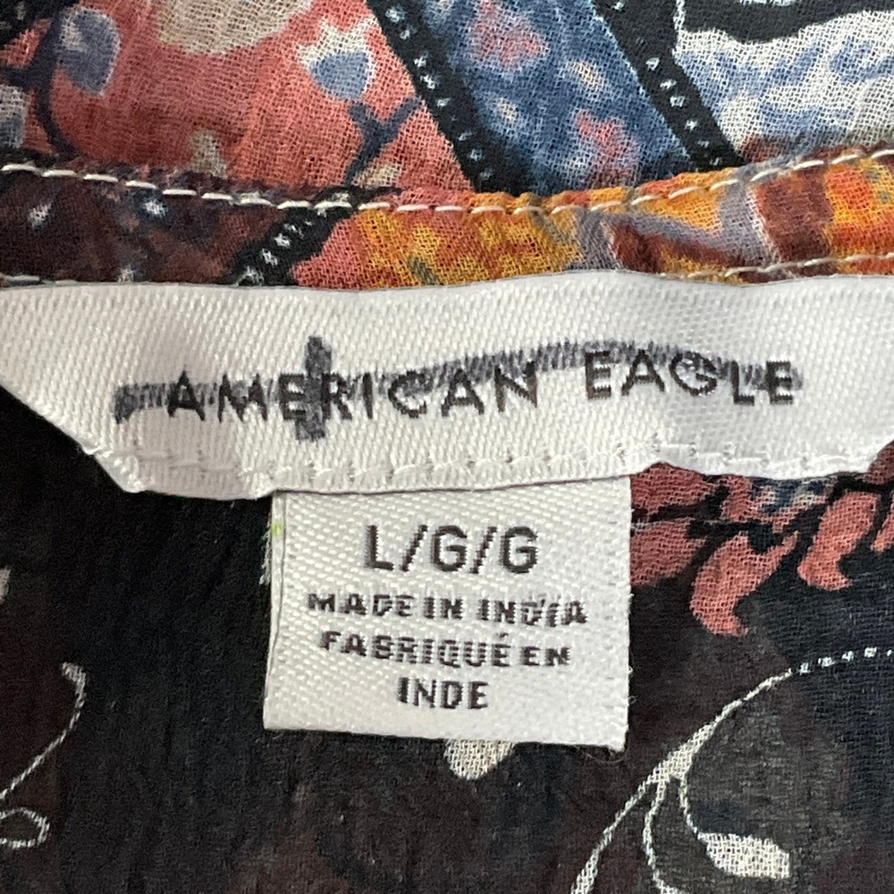 American Eagle Patchwork Square Neck Long Sleeve … - image 3